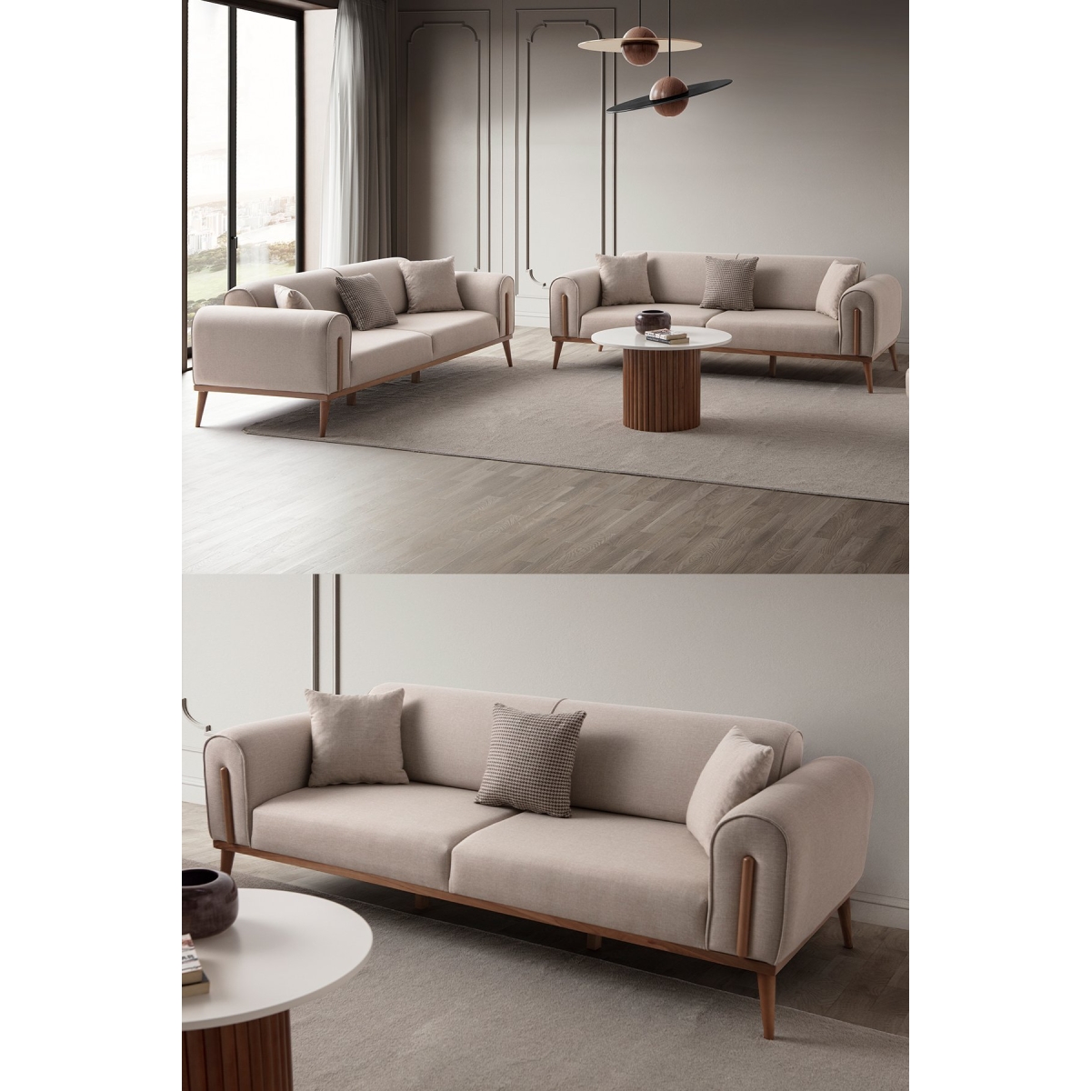 EDSY HOME Riva 3+3 Koltuk Takımı Krem - Görsel 9