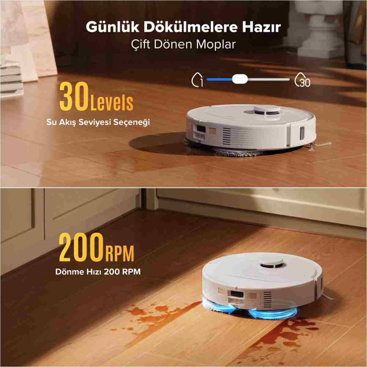 Roborock Qrevo L Pro Akıllı Robot Süpürge 18.500 Pa - Beyaz - Görsel 12