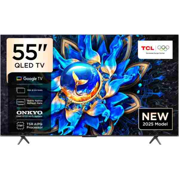 TCL 55T8C 55" 139 Ekran Uydu Alıcılı 4K Ultra HD Smart QLED Google TV