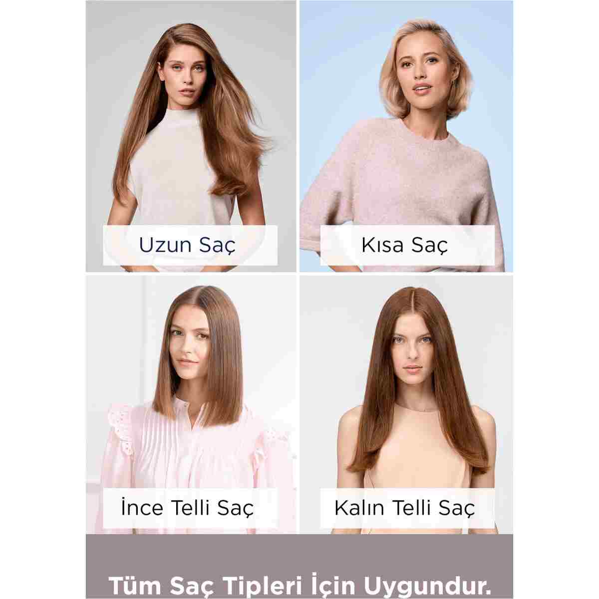 BABYLİSS Air Styler 1000W 200 Derece İyon Etkili 4 Başlıklı Hava Üflemeli Saç Şekillendirici Seti Gri AS136E - Görsel 11