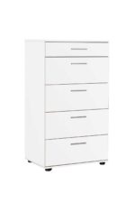 Adore Mobilya Trendline 5 Çekmeceli Şifonyer - Mat Beyaz 60x108x44 Cm (GXYXD) - Görsel 3