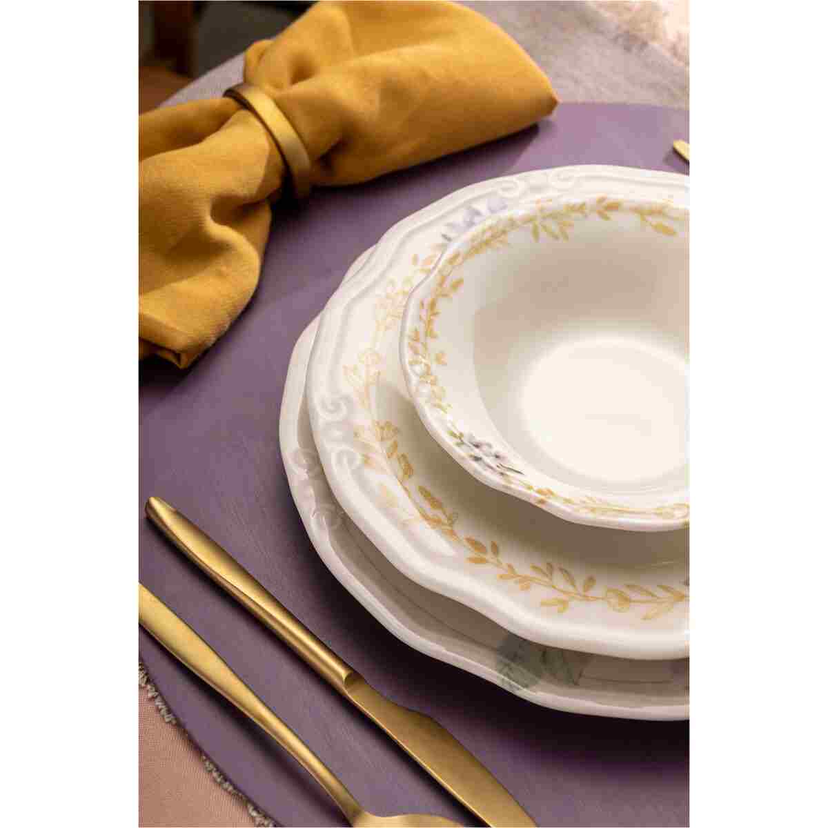 Emsan Flory Stoneware 24 Parça 6 Kişilik Yemek Takımı - Görsel 14