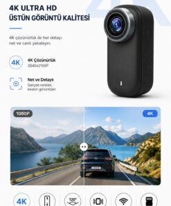 Alternative view of Weskam 4K Ultra HD Mini Aksiyon Kamerası | Taşınabilir, Wi-Fi, Geniş Açı Lens