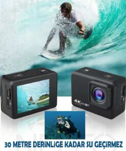 NEFFO Motorcu Seti 4K Aksiyon Kamerası + Intercom V10 – Motorcu interkom Sürüş İletişim Ve Çekim Seti - Görsel 6