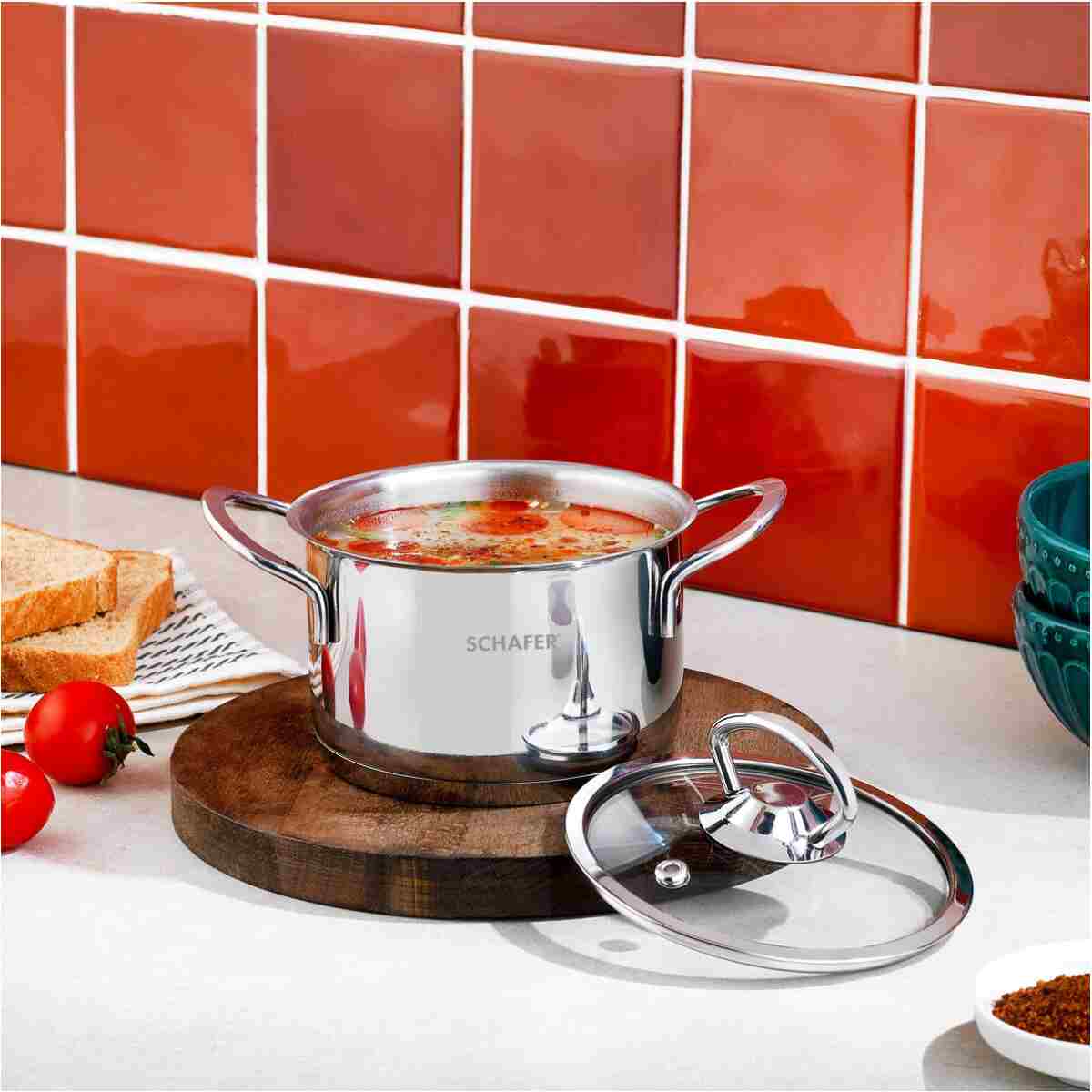 Schafer Micro Mini Derin Çelik Tencere 12 Cm 2 Parça - Görsel 2