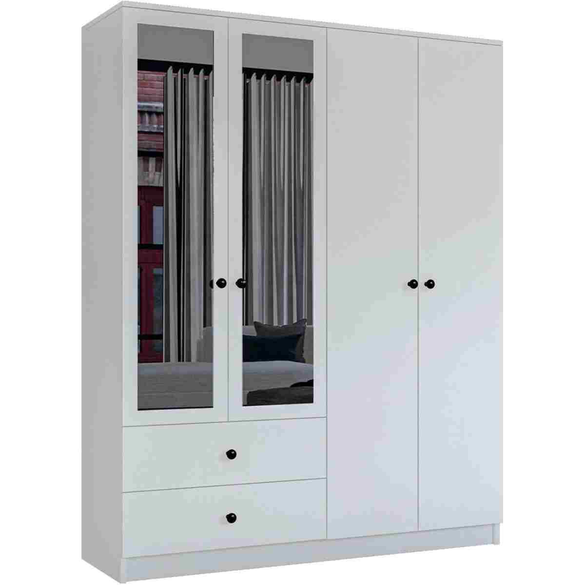 Metalia Gm 9011 Novado Aynalı Düğme Kulplu Genç Odası Takımı - Görsel 3