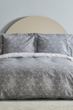 Karaca Home Colby Gri %100 Pamuk Çift Kişilik Nevresim Takımı