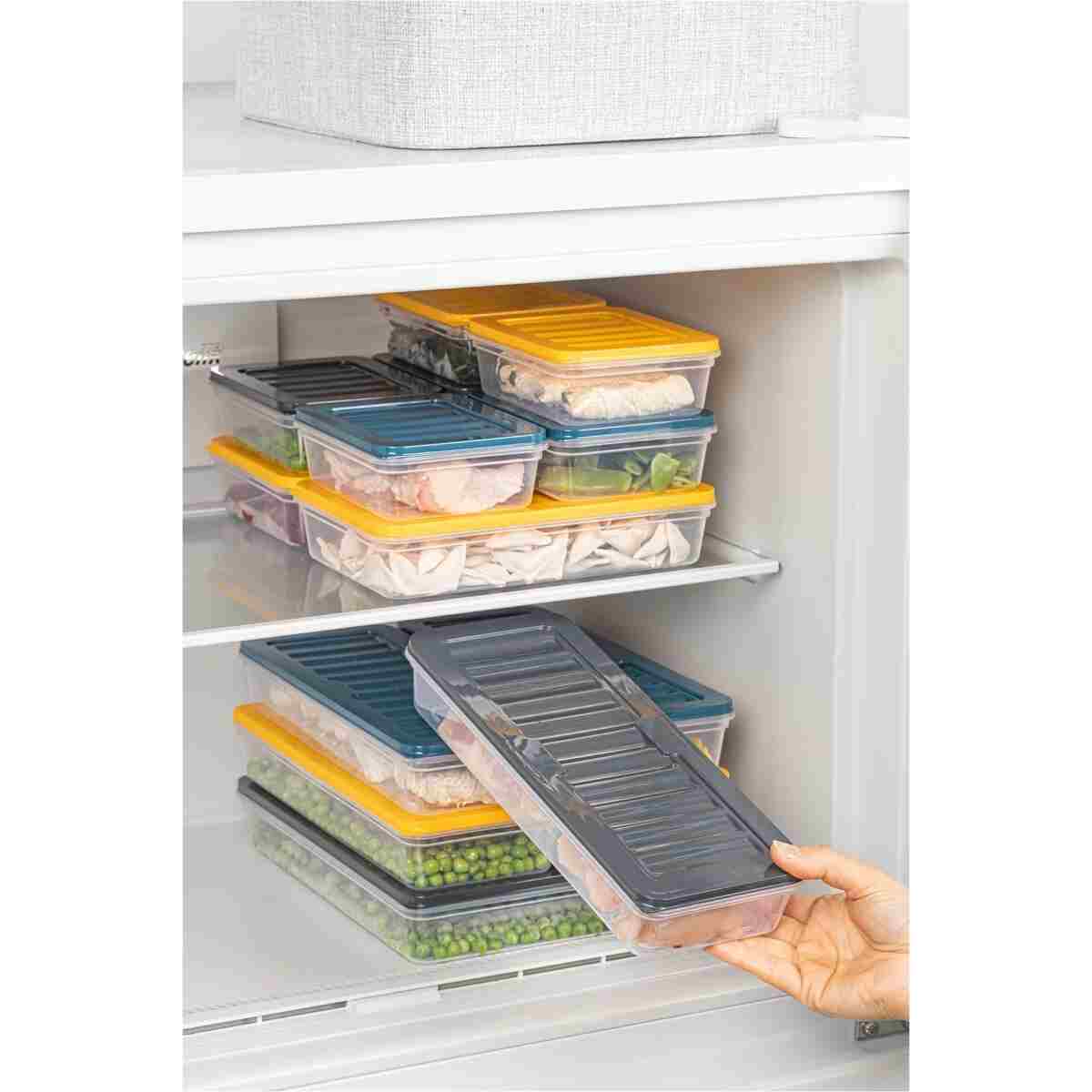 Meleni Home 24 Parça Saklama Kabı , Mikrodalga Uyumlu Saklama Kabı 2x2400Ml 4x1200Ml 6x1170Ml 12x600Ml Antrasit - Görsel 13