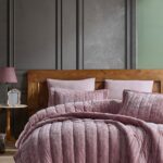 Elart Velvet Comfort Set Uyku Seti Çift Kişilik Kadife 6 parça (230x220cm) Gülkurusu