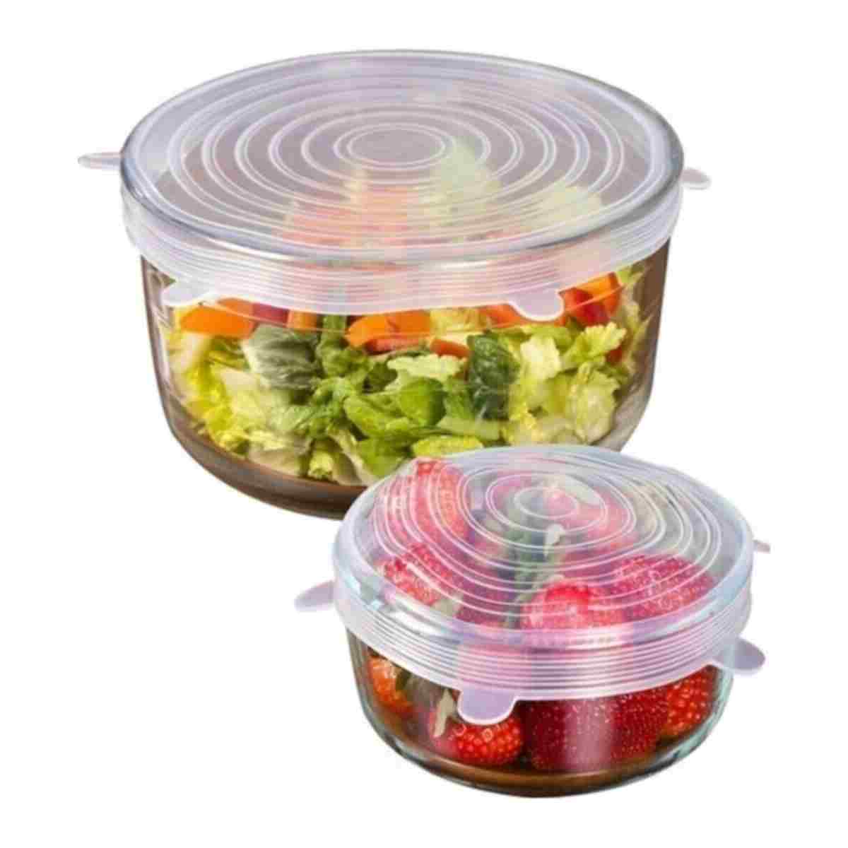 Kitchen Store 6'lı Silikon Streç Kapak Tencere Bonesi Tazeliği Koruyan Kapak - Görsel 5