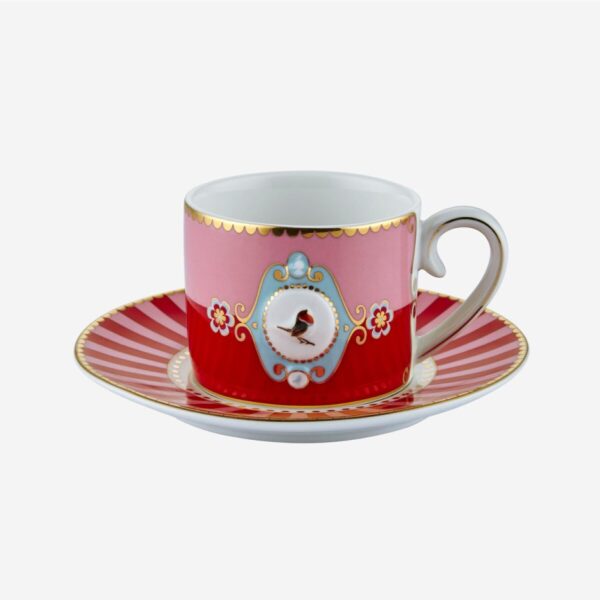 Pip Studio Love Birds Kırmızı Porselen Kahve Fincanı 90 Ml