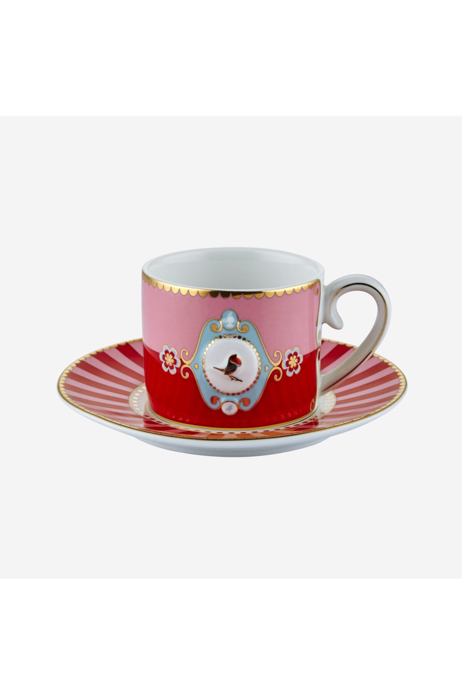 8b721e92500535d957d70b28fab14e51 Pip Studio Love Birds Kırmızı Porselen Kahve Fincanı 90 Ml - Görsel 1