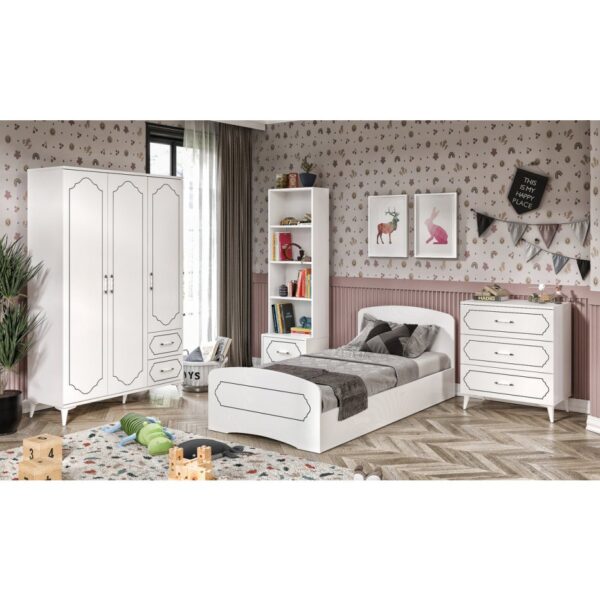 KZNMOB HOME Hayal Modern Genç Odası Takımı Beyaz - 4 Parçalı Ve Tamamı 1. Kalite Mdf
