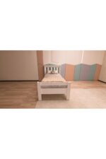 Ninnimo 4 Parçalı Beyaz Mdf Yaşam Genç Odası Takımı (karyola 90x190, Gardırop, Kitaplık Ve Çalışma Masası) - Görsel 3