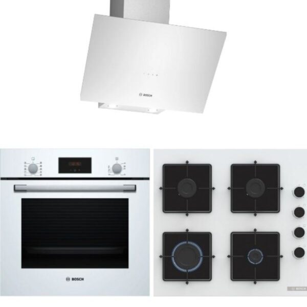 Bosch Ankastre Beyaz 3' lü Set ( HBF512BW1T - POP6C2P31O- DWK64PJ20T)