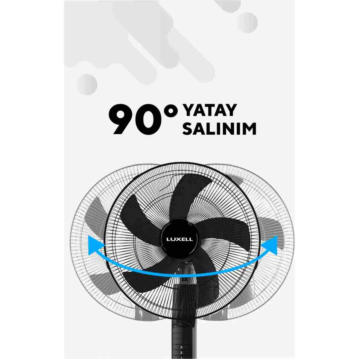 Luxell Lxf-518 S 18'' 75 Watt 5 Kanatlı Ayaklı Vantilatör - Görsel 9