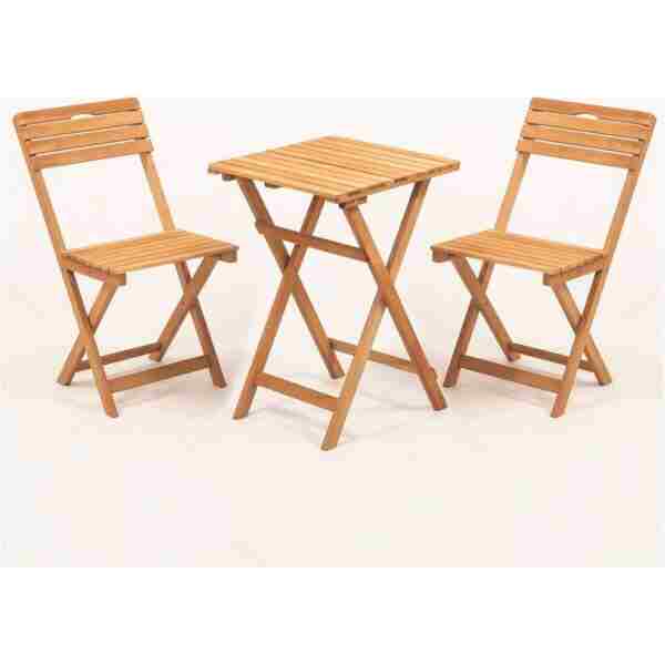 Meya Dekor Balkon - Bahçe - Mutfak 3'lü Bistro Set 2 Sandalye 1 Masa