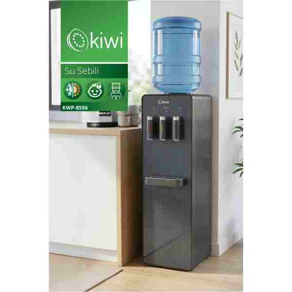 Kiwi Kwp-8556 Paslanmaz Çelik Depolu Su Sebili - Sıcak, Soğuk, Ilık -