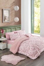 MARLA HOME Çift Kişilik Çift Taraflı Welsoft Yorgan Seti | Wellsoft Battaniye | Pofuduk Yumuşak | Bahar - Görsel 6
