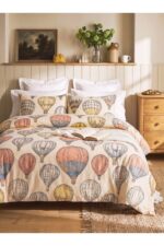 Tabu Home Cappadocia Balon Çarşafı Lastikli Krem Tek Kişilik Nevresim Takımı - Görsel 2