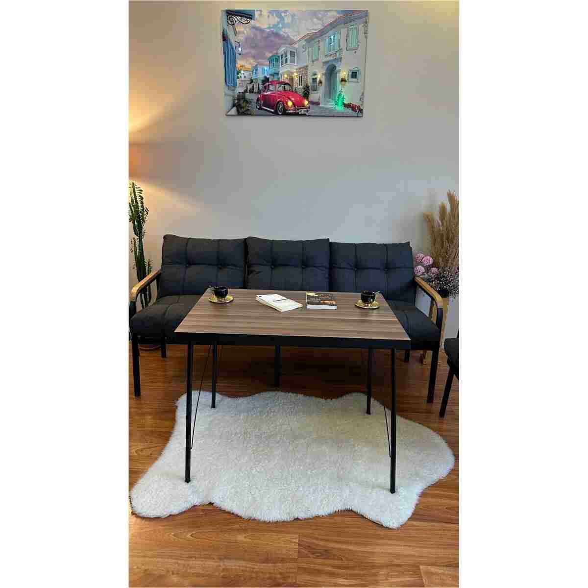 Modern Style Home Modern Sarıyer Balkon, Bahçe, Cafe - Metal Kanepe Koltuk Takımı - 3+1+1+masa - Görsel 13