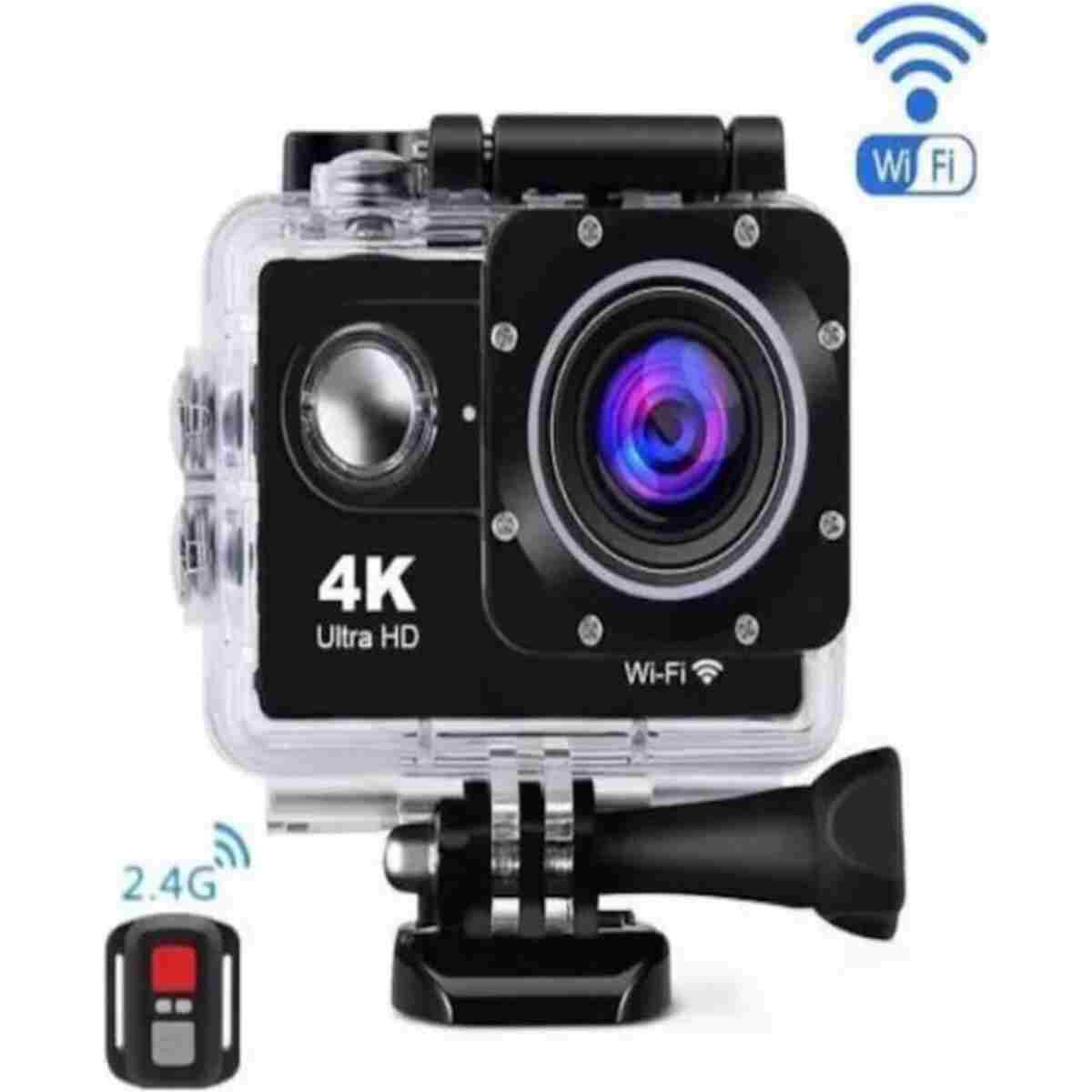 ULTRATEKNO Kask Kamerası 170 Derece 16 Mp 4k Ultra Hd Wifi Aksiyon Kamerası Kumandalı Kamera - Görsel 2