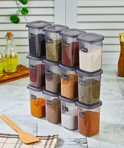 Alternative view of icone life 12'li Etiketli Ve Sızdırmaz Kapaklı Saklama Kabı Ve Baharatlık Seti - 450ml -25 Adet Etiket Hediyeli