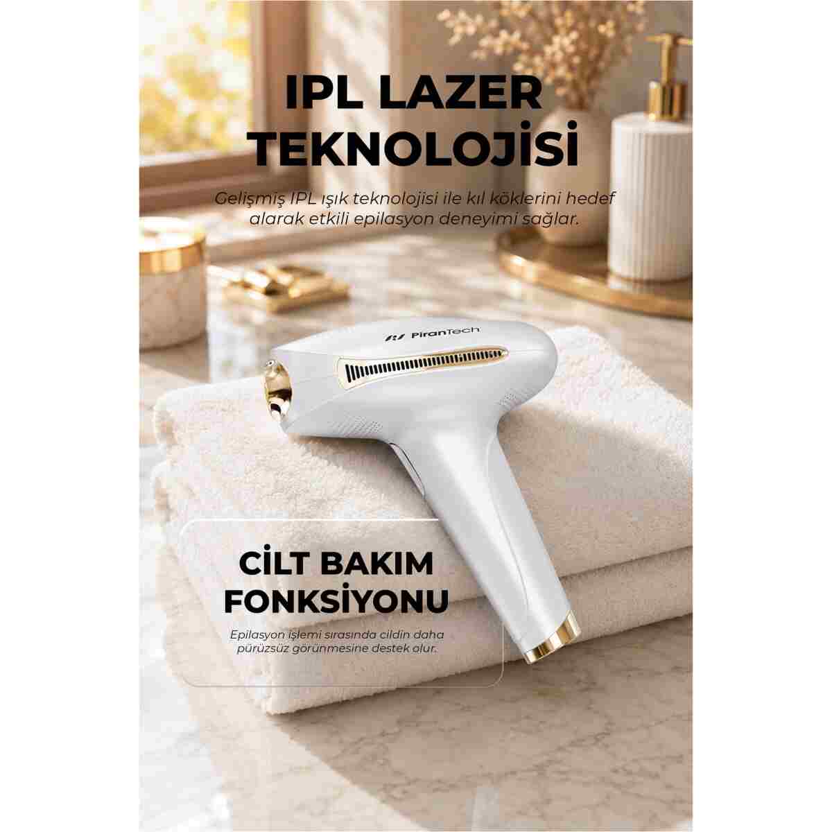 PiranTech BHRL-08 Buz Lazer Epilasyon 999.999 Atım- Cilt Gençleştirici- Akne Giderici- Lazer Epilasyon Aleti - Görsel 8