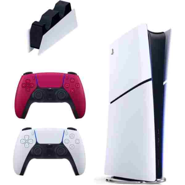 Sony Playstation 5 Slim Digital 825 GB + Şarj İstasyonu + 2. Kırmızı Dualsense İthalatçı Garantili