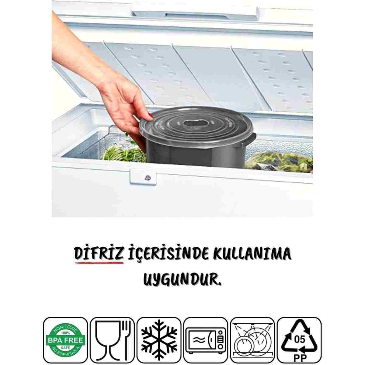 Nandy Home Mikrodalga Ve Difrizde Kullanılabilen Saklama Kabı Seti Yuvarlak 12'li Mürdüm - Görsel 11