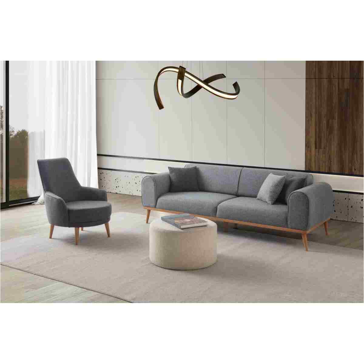 EDSY HOME Rebull 3+3+1+1 Koltuk Takımı Gri Renk - Görsel 6