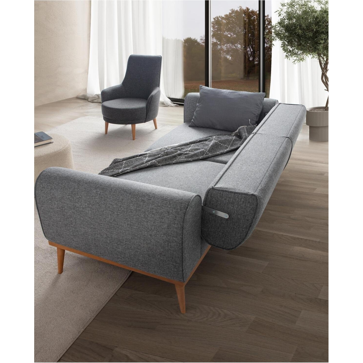 EDSY HOME Rebull 3+3+1 Koltuk Takımı Gri - Görsel 4