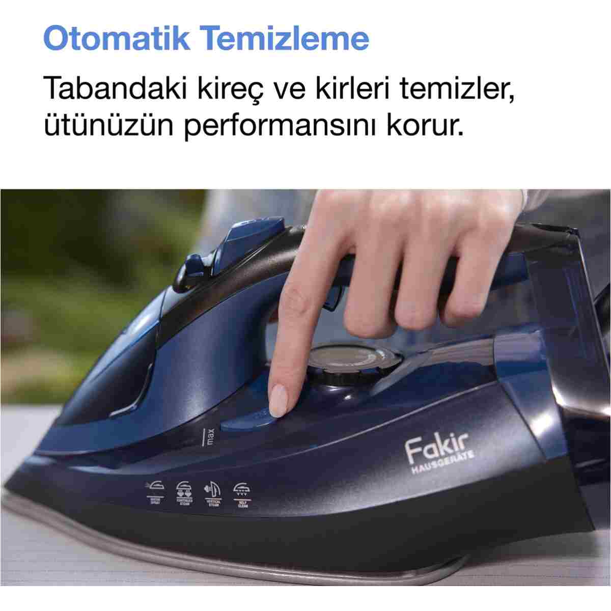Fakir Flyjet Buharlı Ütü Mavi - Siyah - Görsel 5