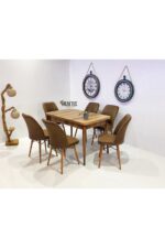 Kaktüs Avm 6 Kişilik Açılır Mdf Masa Sandalye Takımı Mutfak Masası Takımı Salon Masası