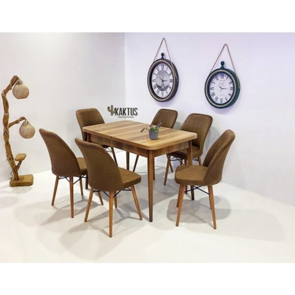 Kaktüs Avm 6 Kişilik Açılır Mdf Masa Sandalye Takımı Mutfak Masası Takımı Salon Masası