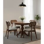 KleinHaus Furniture İbiza Masa Takımı, Ahşap Masa Takımı, 4 Sandalyeli Mutfak, Salon Masa Takımı