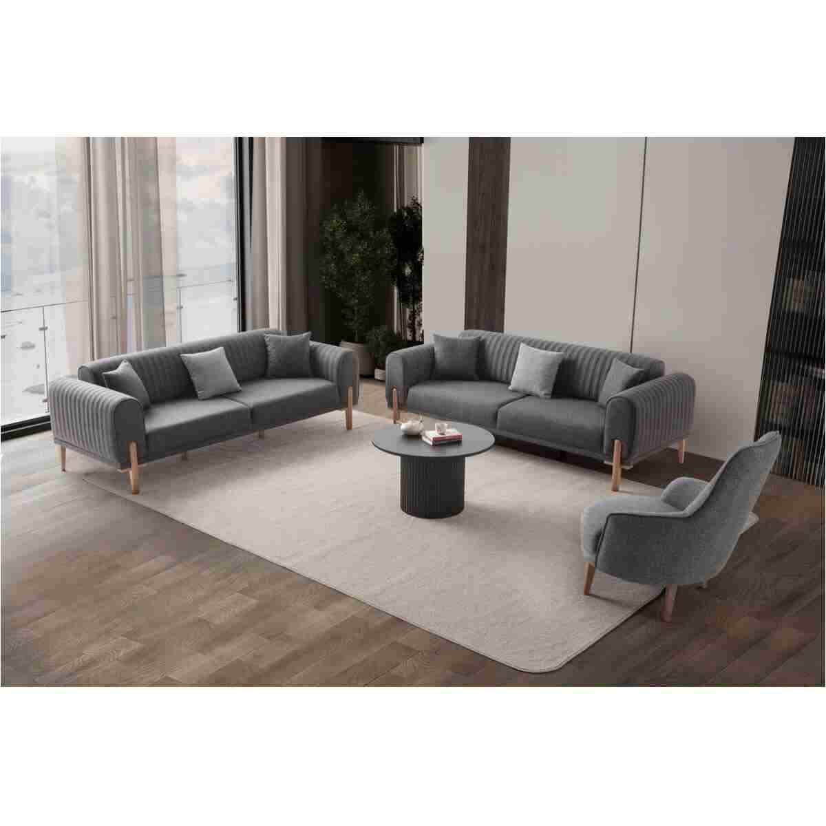 EDSY HOME Galata 3+3+1+1 Koltuk Takımı Sütlü Kahve - Görsel 9