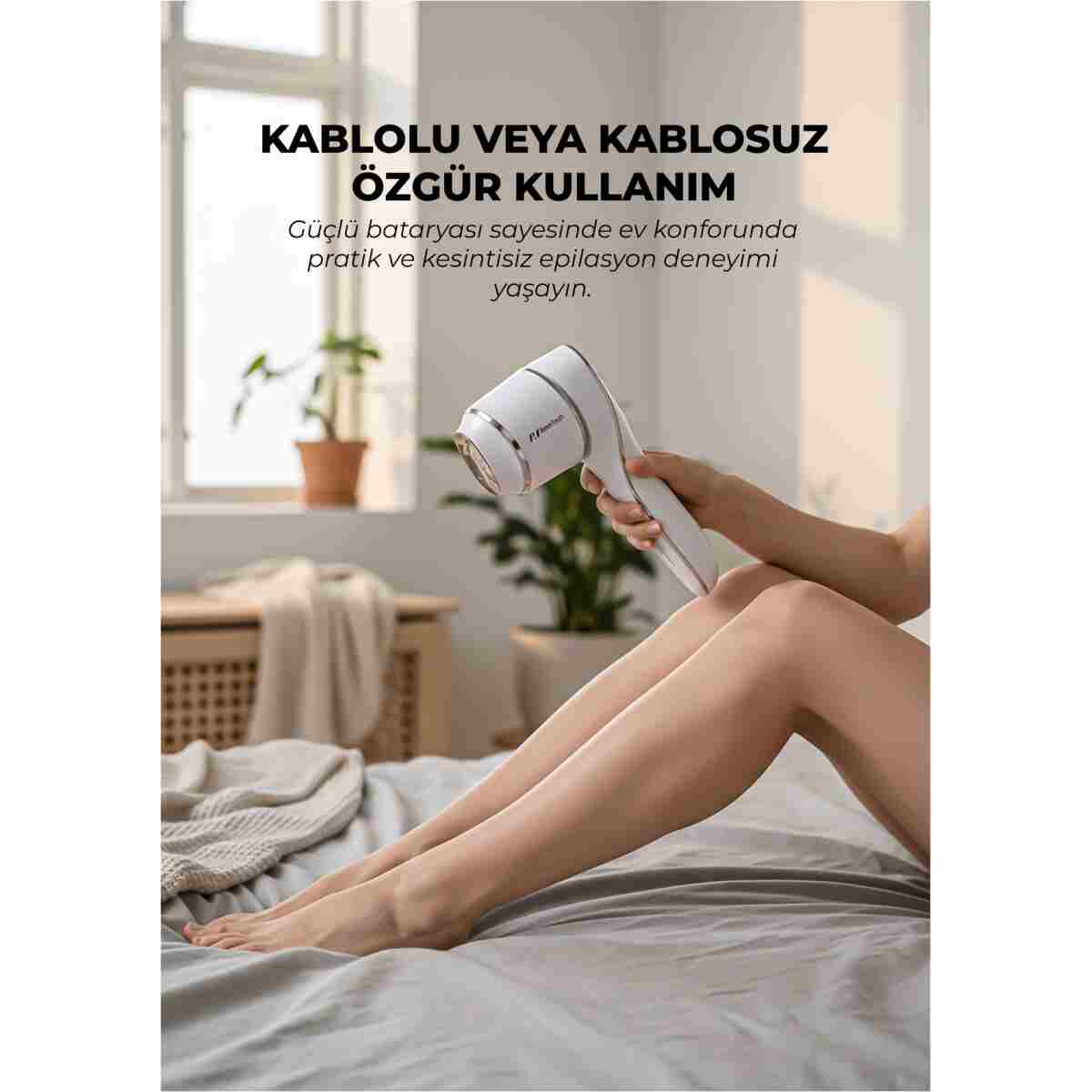 PiranTech BHRL-15 IPL Lazer Epilasyon Cihazı Buz Soğutmalı, 10 Seviye, Kablosuz & Kablolu - Görsel 6