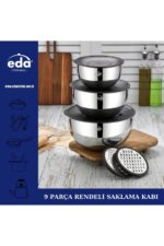 Eda 9 PARÇA RENDELİ SAKLAMA ÇIRPMA KABI