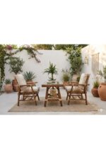 DEKORZADE 2 Kişilik Balkon Bahçe Teras Masa Takımı Oturma Grubu 2 Kişilik Bistro Set - Görsel 5