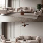 EDSY HOME Riva 3+3+1+1 Koltuk Takımı Sütlü Kahve