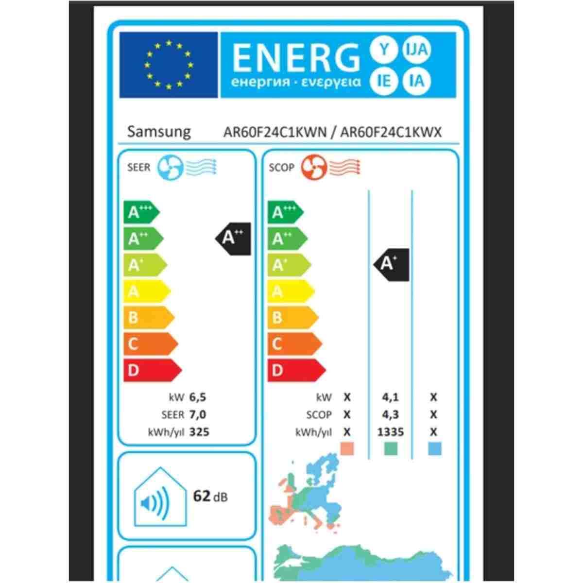 Samsung KLİMA 24000 BTÜ AR60F24C1KW/SK WINDFREE PREMIUM - Görsel 4