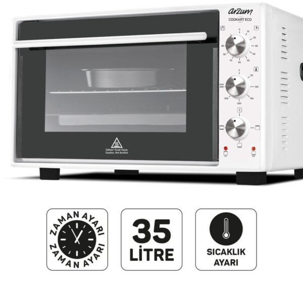 Arzum Cookart Eco AR-2003 Midi Fırın 35 l Beyaz 1300 W