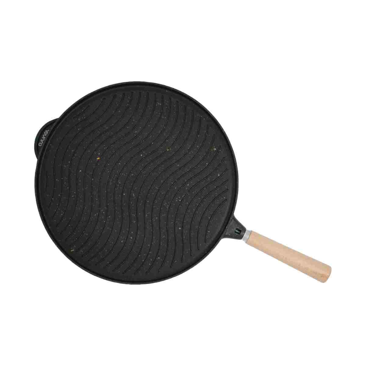 Culinal Çift Taraflı Döküm 36cm Bazlama Pizza Grill Gözleme Tavası - Görsel 2