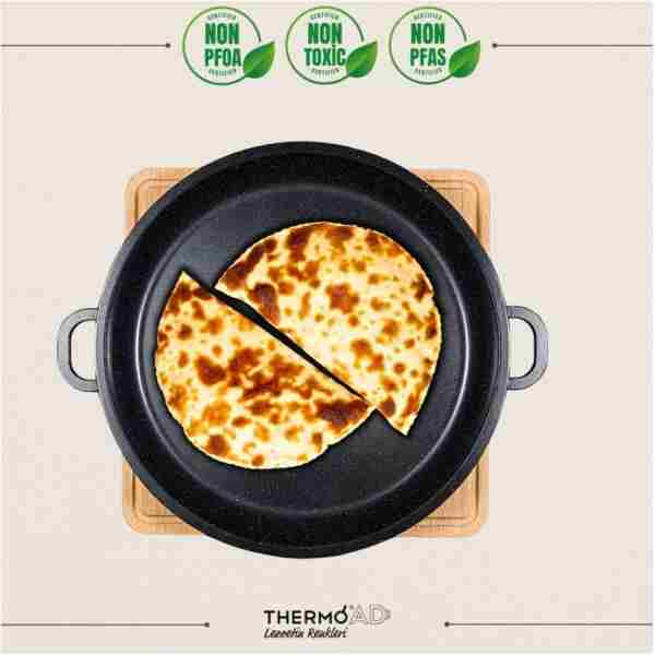 ThermoAD | Gözleme Tavası | Kendinden Saplı | Gri | 36cm