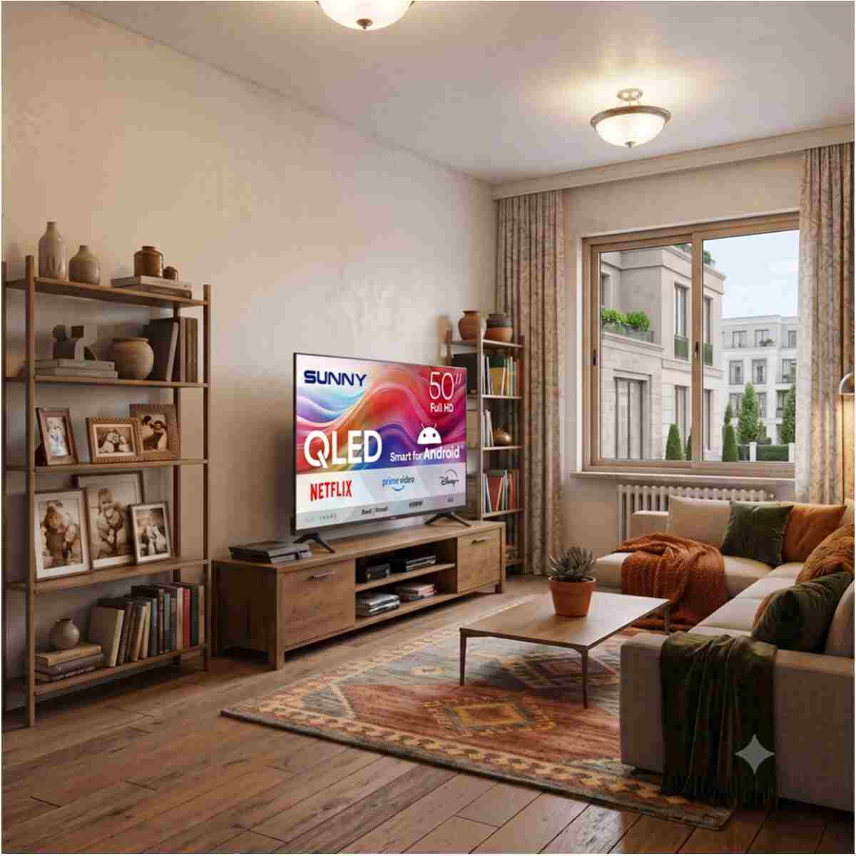 Sunny SN50QFPRL-A14S 50" 126 Ekran Uydu Alıcılı Full HD Android Smart QLED TV - Siyah - Görsel 4