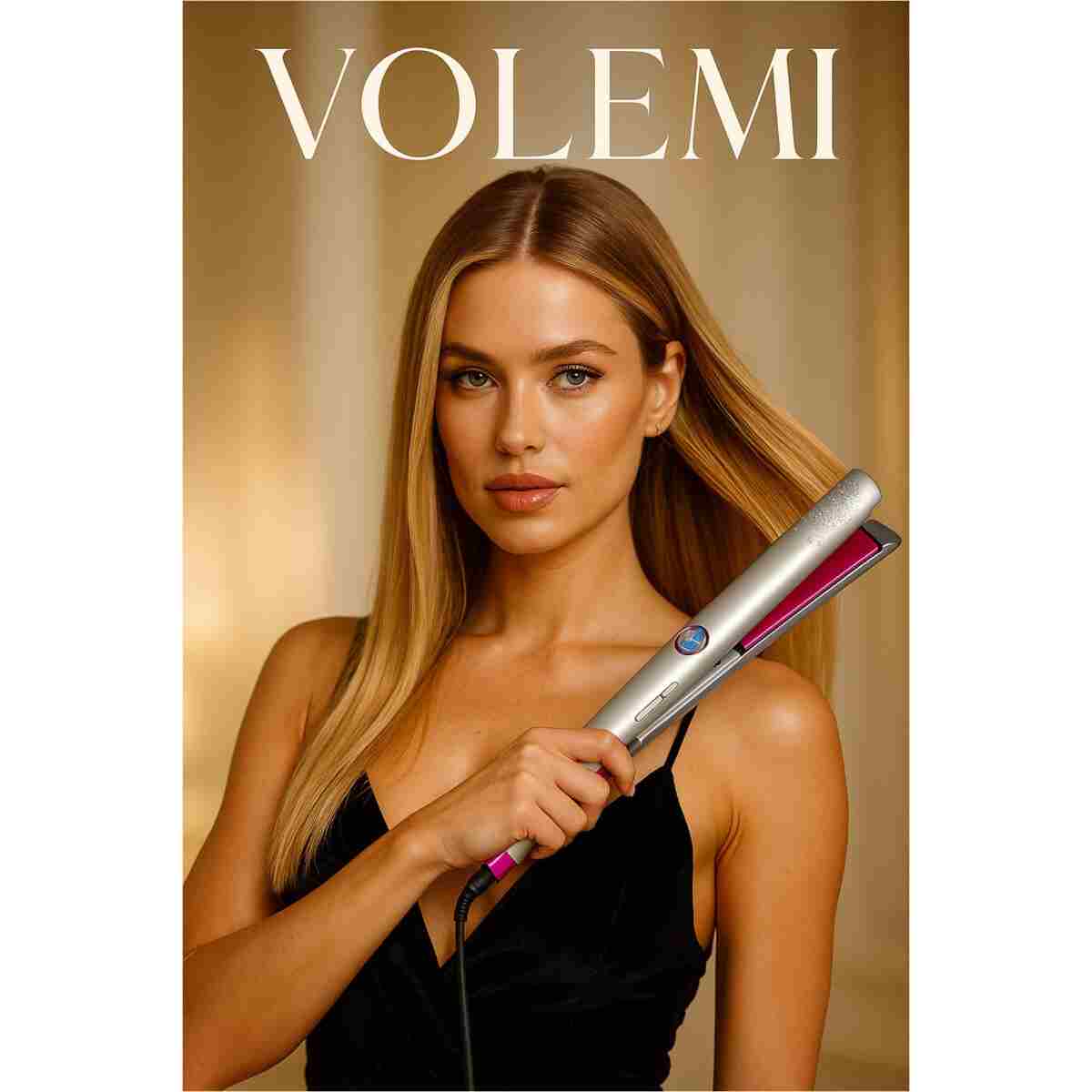 VOLEMİ Vm-004 Profesyonel Seramik Dar Plakalı Saç Düzleştirici Hızlı Isınma Dijital LED Ekran - Görsel 6