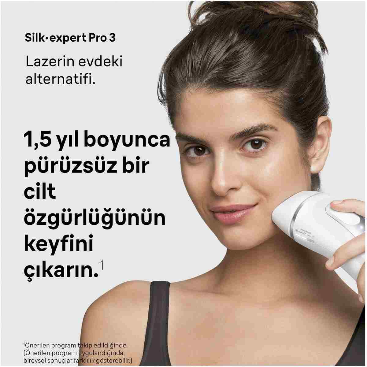 Braun IPL Silk·expert Pro 3, Evde Lazerle Tüy Alma, Çanta, Gillette Venus, 2 Başlık, PL3122 - Görsel 9