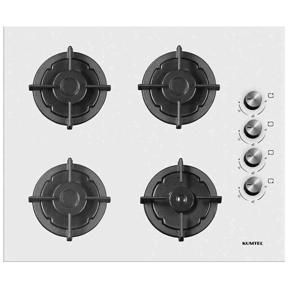 KUMTEL Plus 2'li Beyaz Ankastre Set (Ocak-Davlumbaz) - Görsel 6
