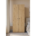 ygdecor Modern Atlantikçam Elbise Dolabı - 2 Kapaklı Suntalam Gardrop 60x41x175 cm